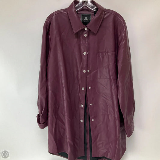 Jacket Shirt By Bagatelle In Purple, Size: Xl