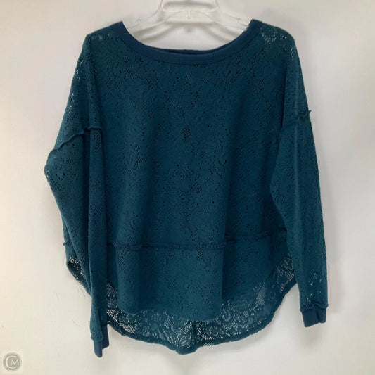 Top Long Sleeve By Free People In Teal, Size: Xs