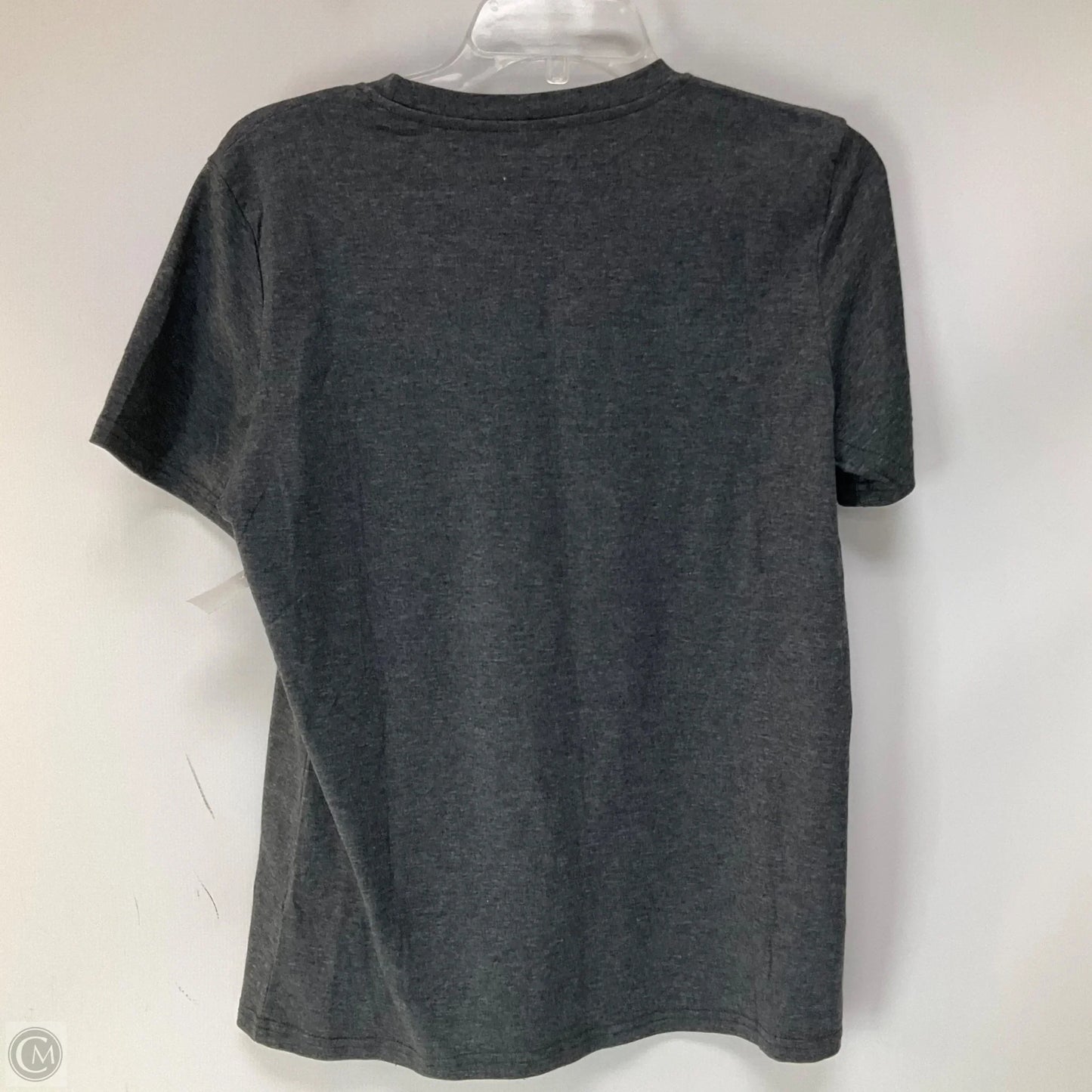 Top Short Sleeve By Cme In Grey & Orange, Size: M