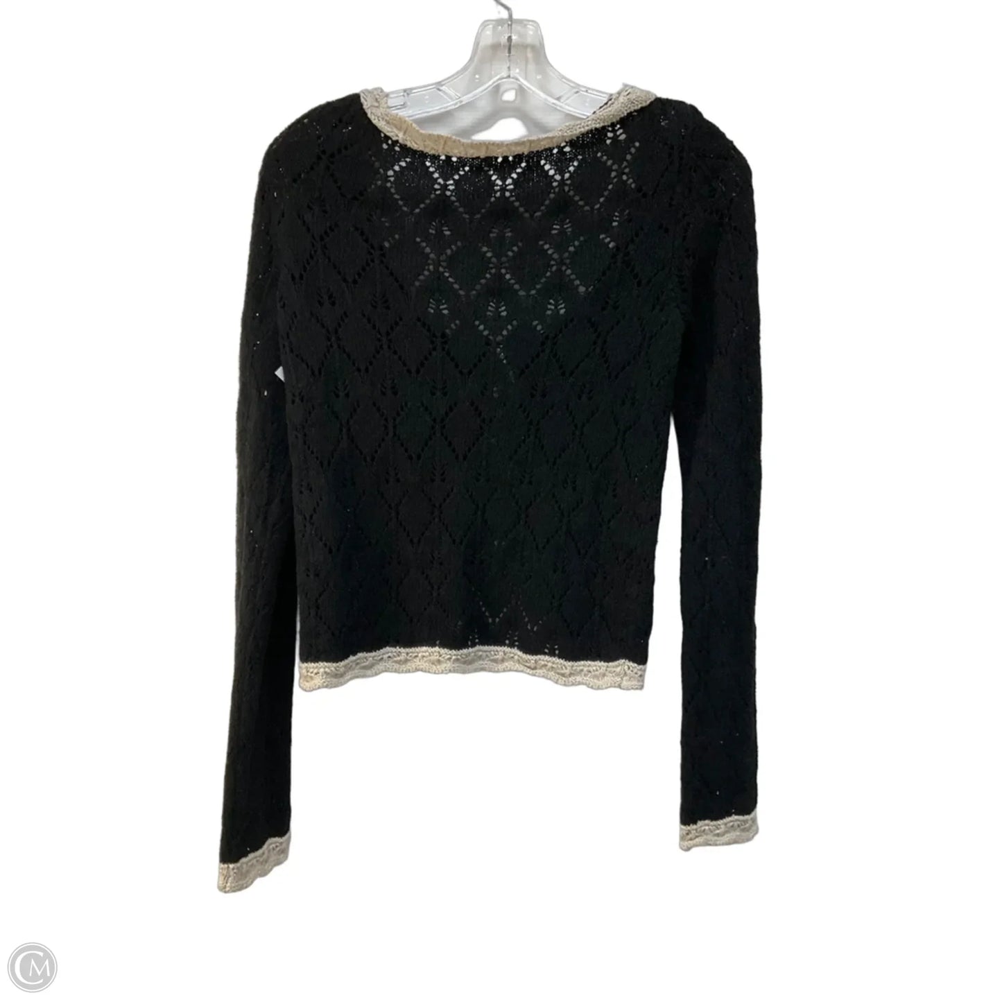 Sweater Cardigan By Free People In Black & Grey, Size: Xs
