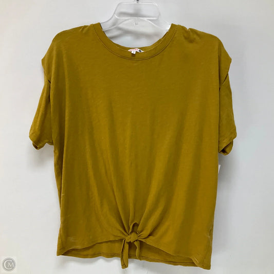 Top Short Sleeve By Sundry In Yellow, Size: L