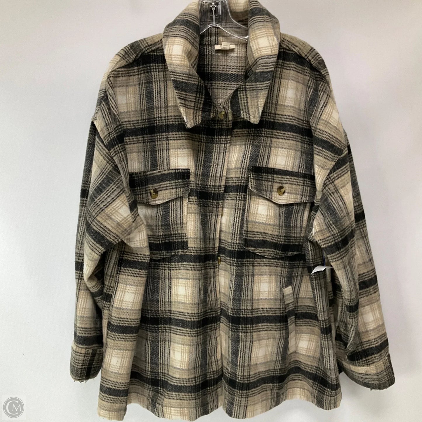 Jacket Shirt By Ana In Plaid Pattern, Size: 2x