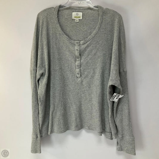 Top Long Sleeve By Aerie In Grey, Size: Xl