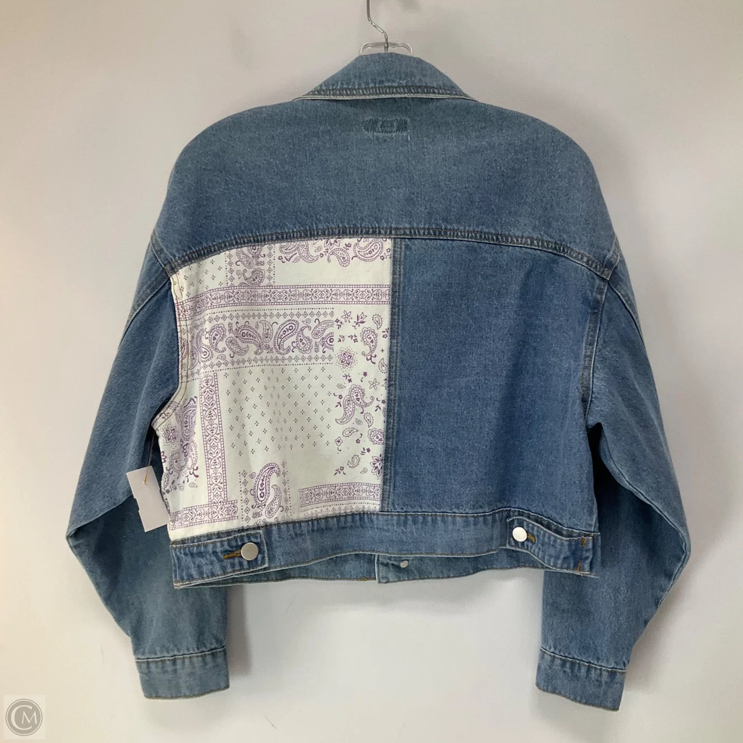 Jacket Denim By Easel In Blue & Purple, Size: S