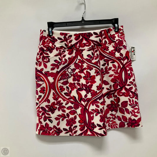 Skirt Designer By Lilly Pulitzer In Red & White, Size: 0