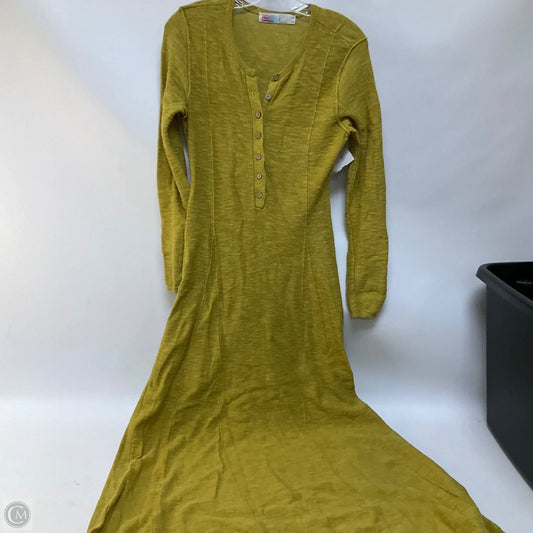 Dress Casual Maxi By Free People In Yellow, Size: Xs