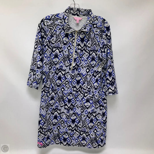 Dress Designer By Lilly Pulitzer In Black & Blue, Size: M