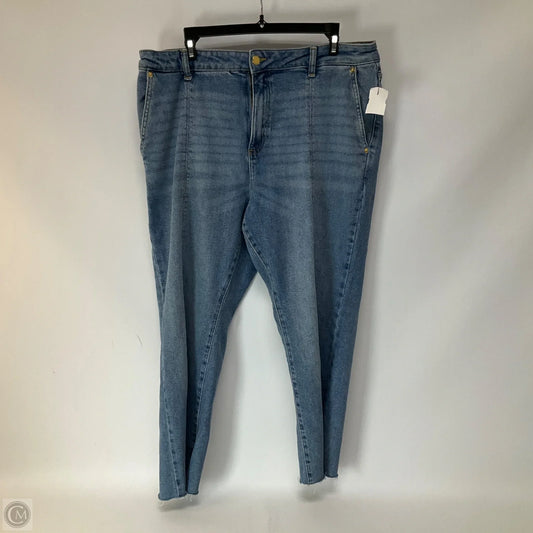 Jeans Wide Leg By Michael By Michael Kors In Blue Denim, Size: 14