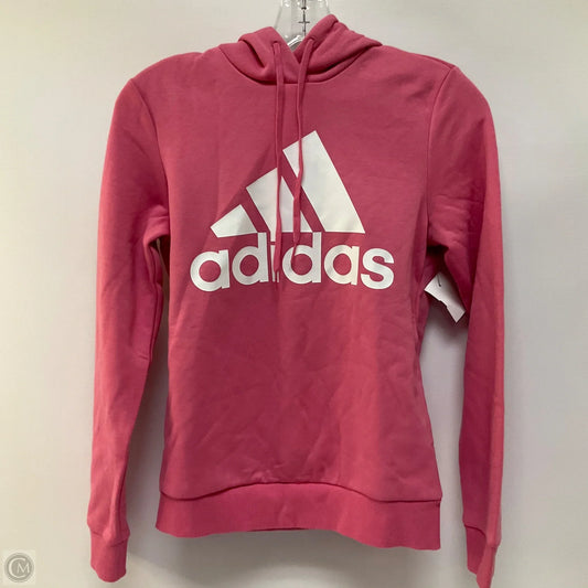 Athletic Sweatshirt Hoodie By Adidas In Pink, Size: Xs