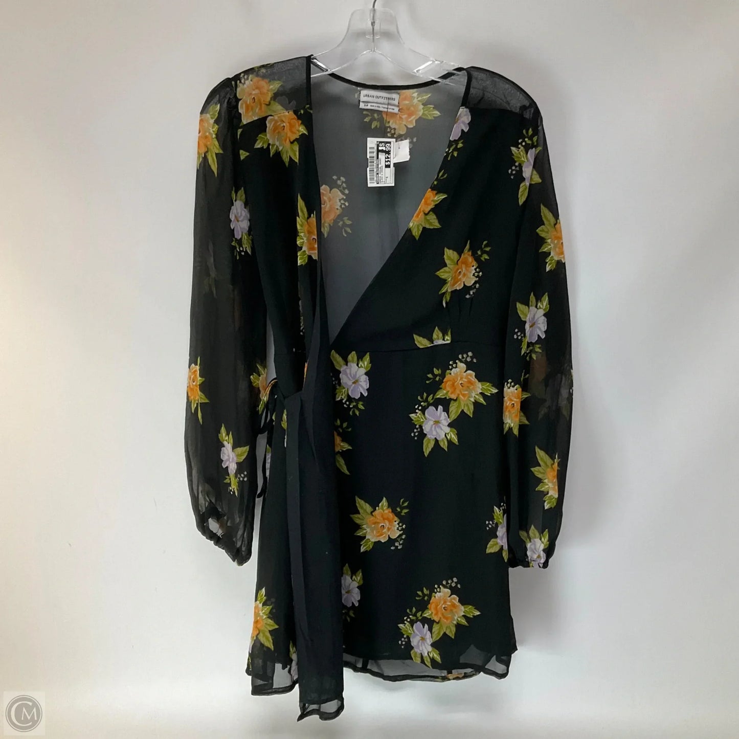 Dress Casual Short By Urban Outfitters In Black & Orange, Size: S