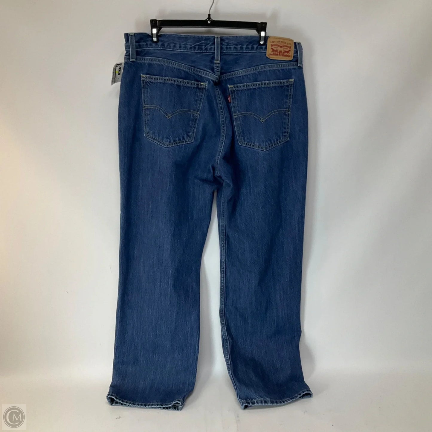 Jeans Straight By Levis In Blue Denim, Size: 14