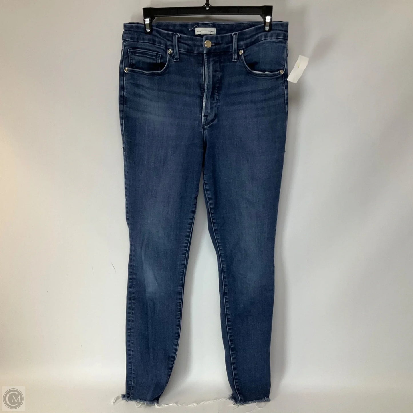 Jeans Skinny By Good American In Blue Denim, Size: 10