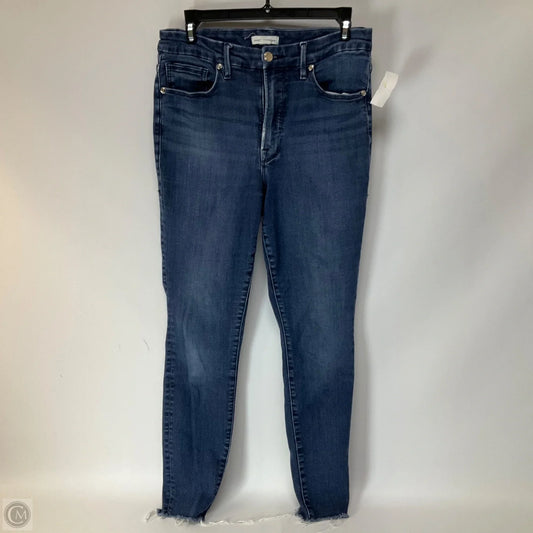 Jeans Skinny By Good American In Blue Denim, Size: 10