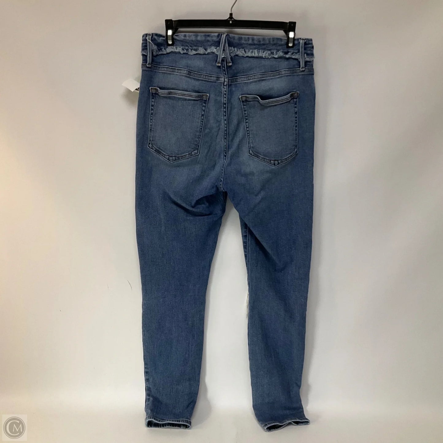 Jeans Skinny By Good American In Blue Denim, Size: 12
