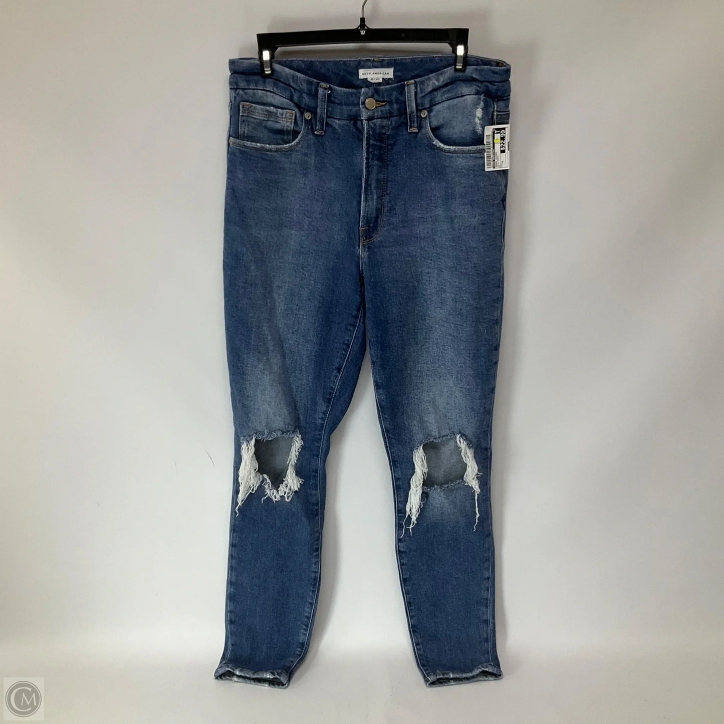 Jeans Skinny By Good American In Blue Denim, Size: 8