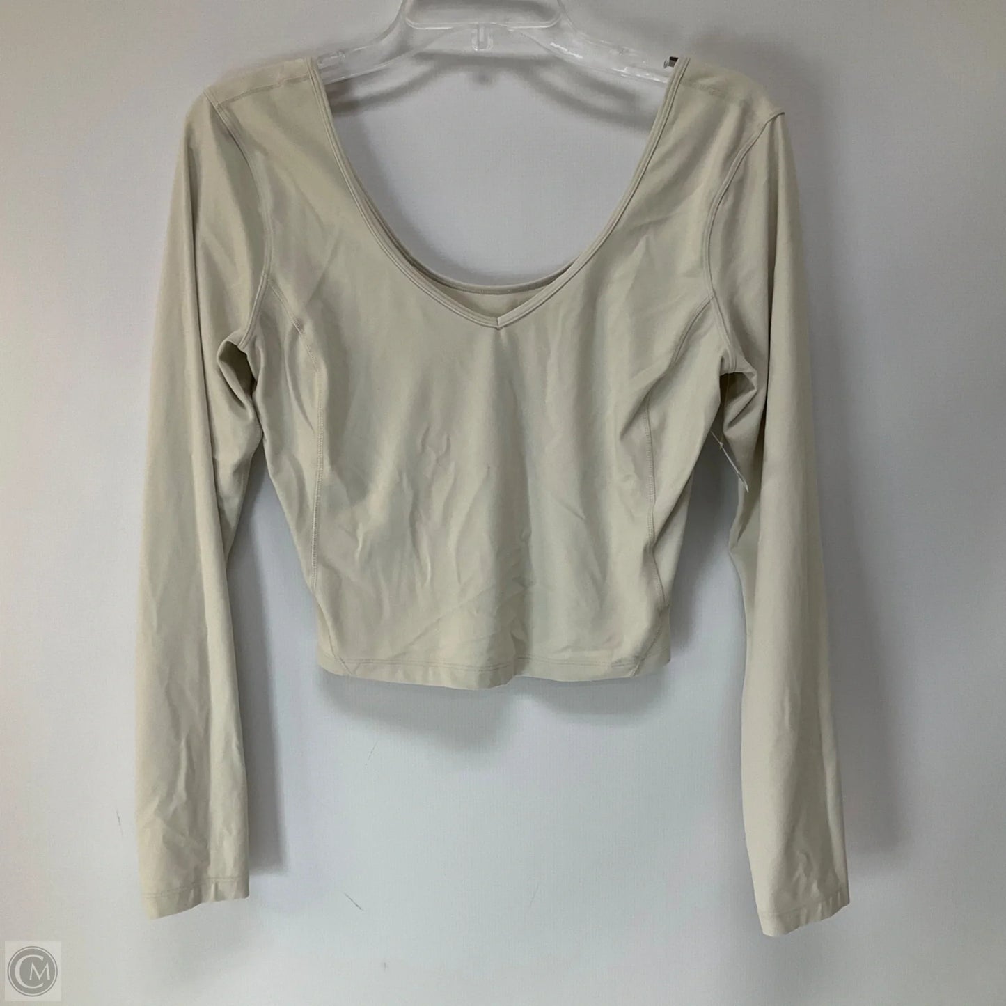 Athletic Top Long Sleeve Crewneck By Lululemon In Cream, Size: 6