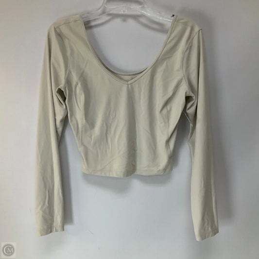 Athletic Top Long Sleeve Crewneck By Lululemon In Cream, Size: 6