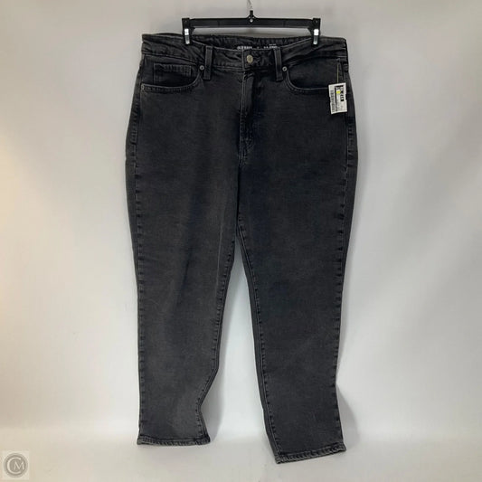Jeans Straight By Old Navy In Black Denim, Size: 12