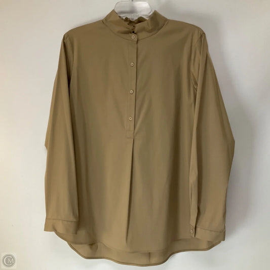 Top Long Sleeve Designer By Lafayette 148 In Tan, Size: L