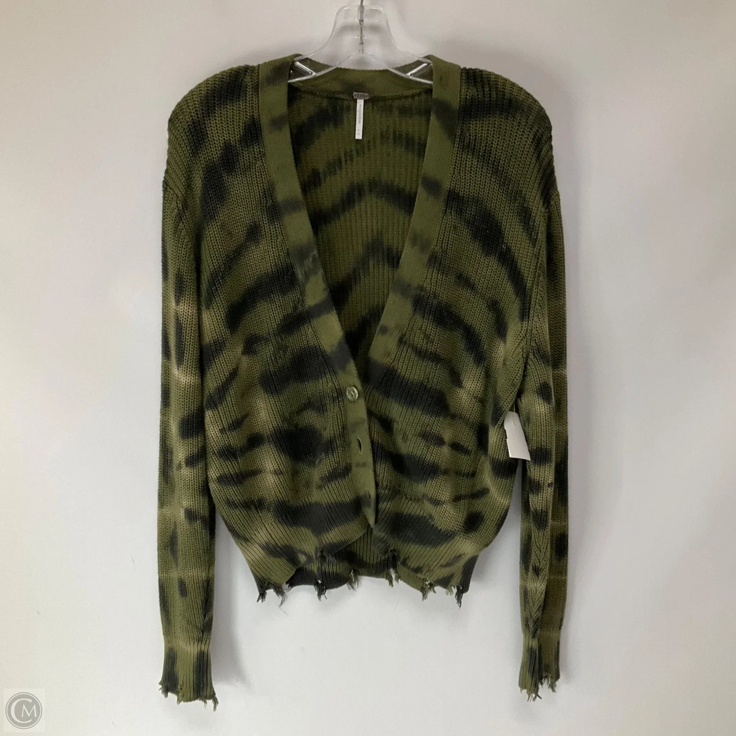 Sweater Cardigan By Young Fabulous & Broke In Camouflage Print, Size: S