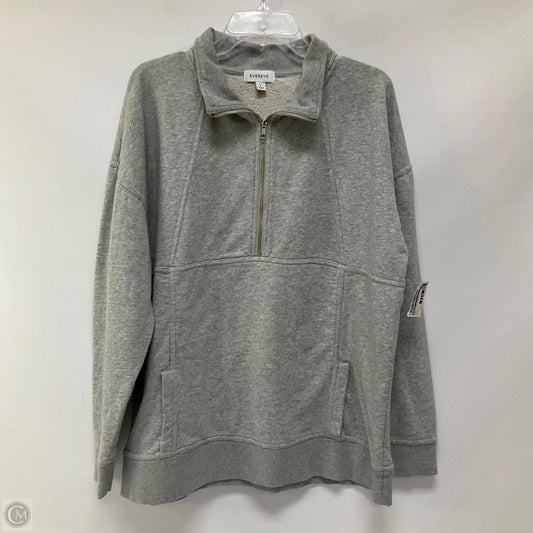 Sweatshirt Collar By Evereve In Grey, Size: L