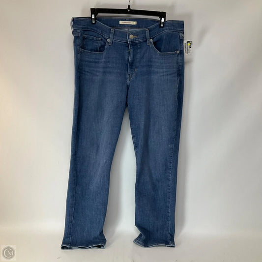 Jeans Straight By Levis In Blue Denim, Size: 12