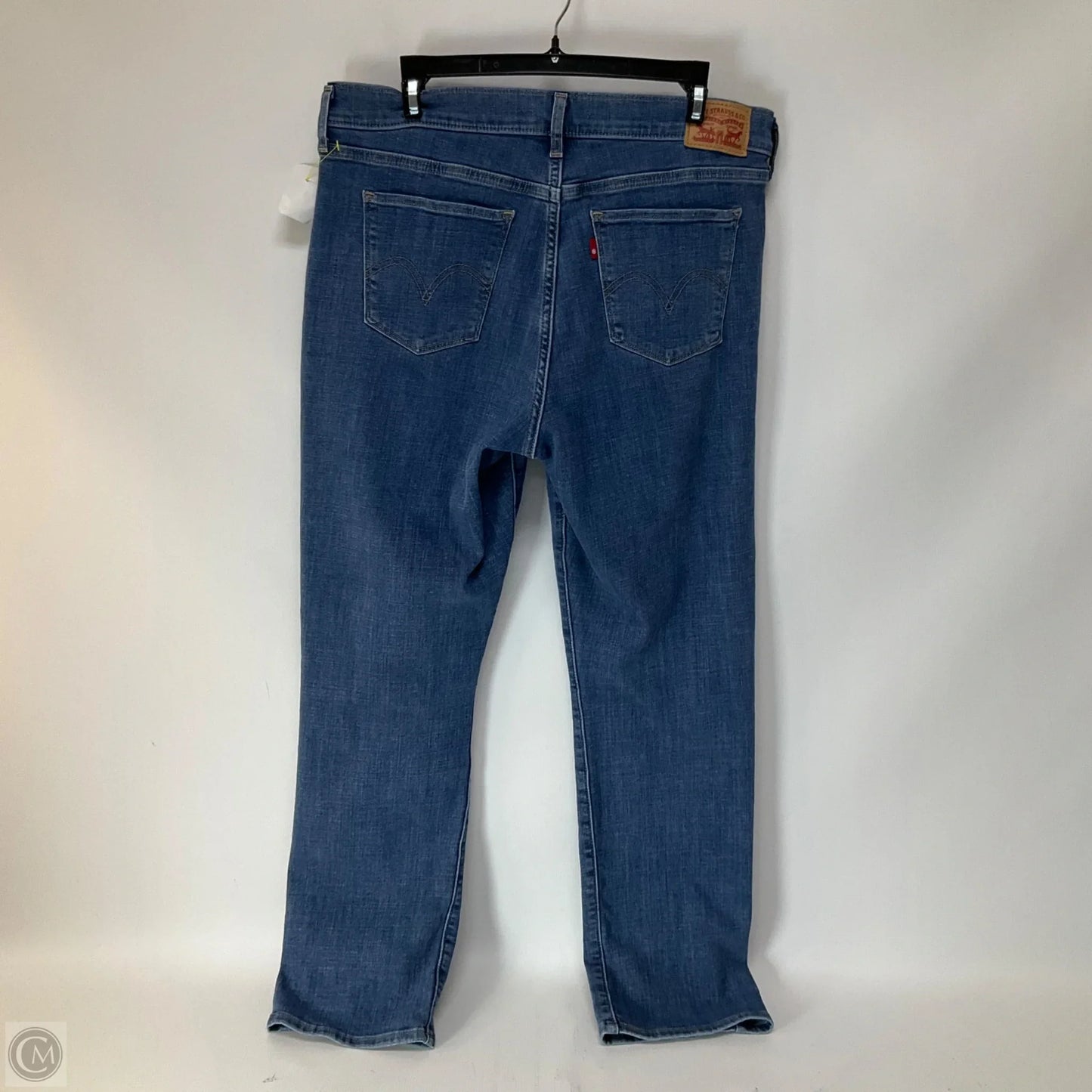 Jeans Straight By Levis In Blue Denim, Size: 12