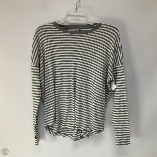 Top Long Sleeve By Aerie In Striped Pattern, Size: M