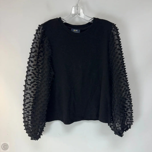 Top Long Sleeve By Maeve In Black, Size: S