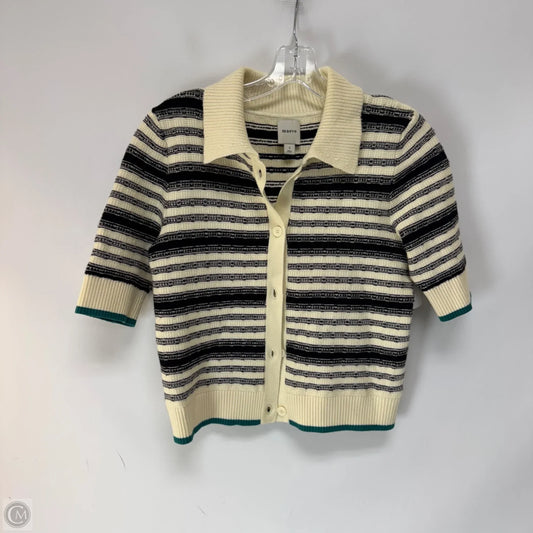 Sweater Short Sleeve By Maeve In Black & Cream, Size: S