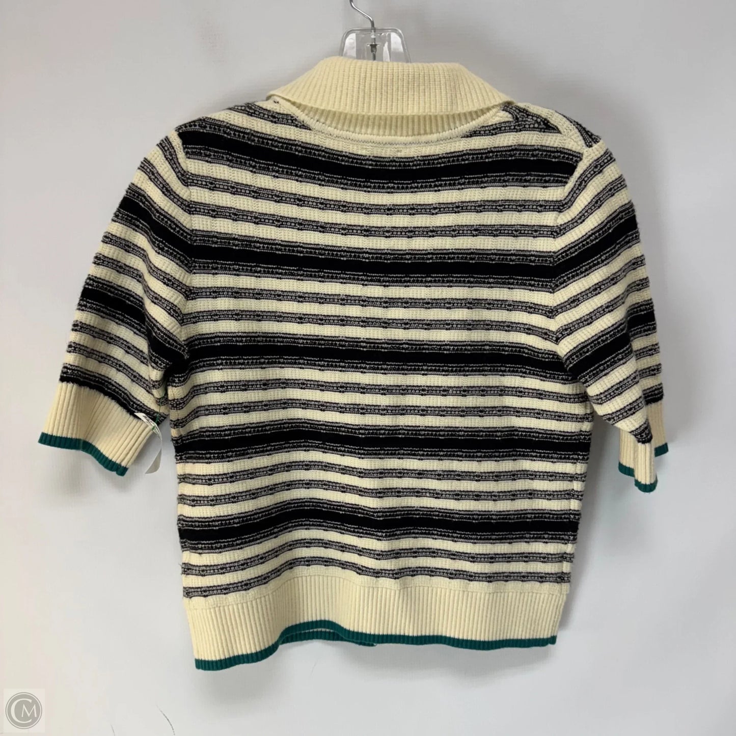 Sweater Short Sleeve By Maeve In Black & Cream, Size: S