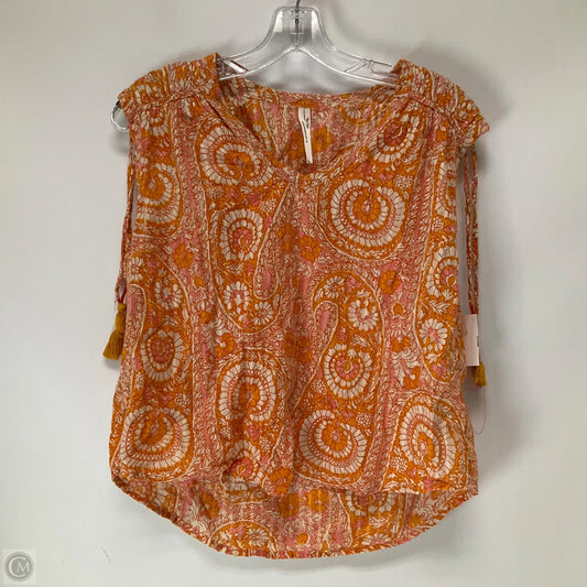 Top Sleeveless By Anthropologie In Orange, Size: S