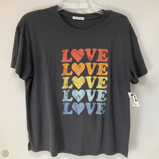 Top Short Sleeve By Maurices In Black, Size: M