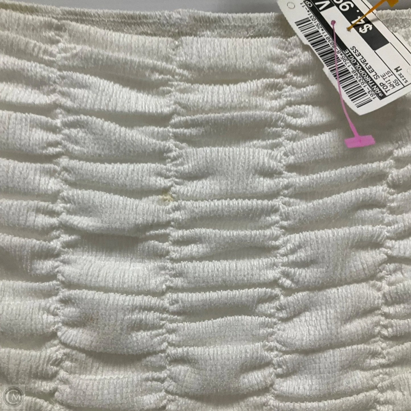 Top Sleeveless By Anthropologie In White, Size: M