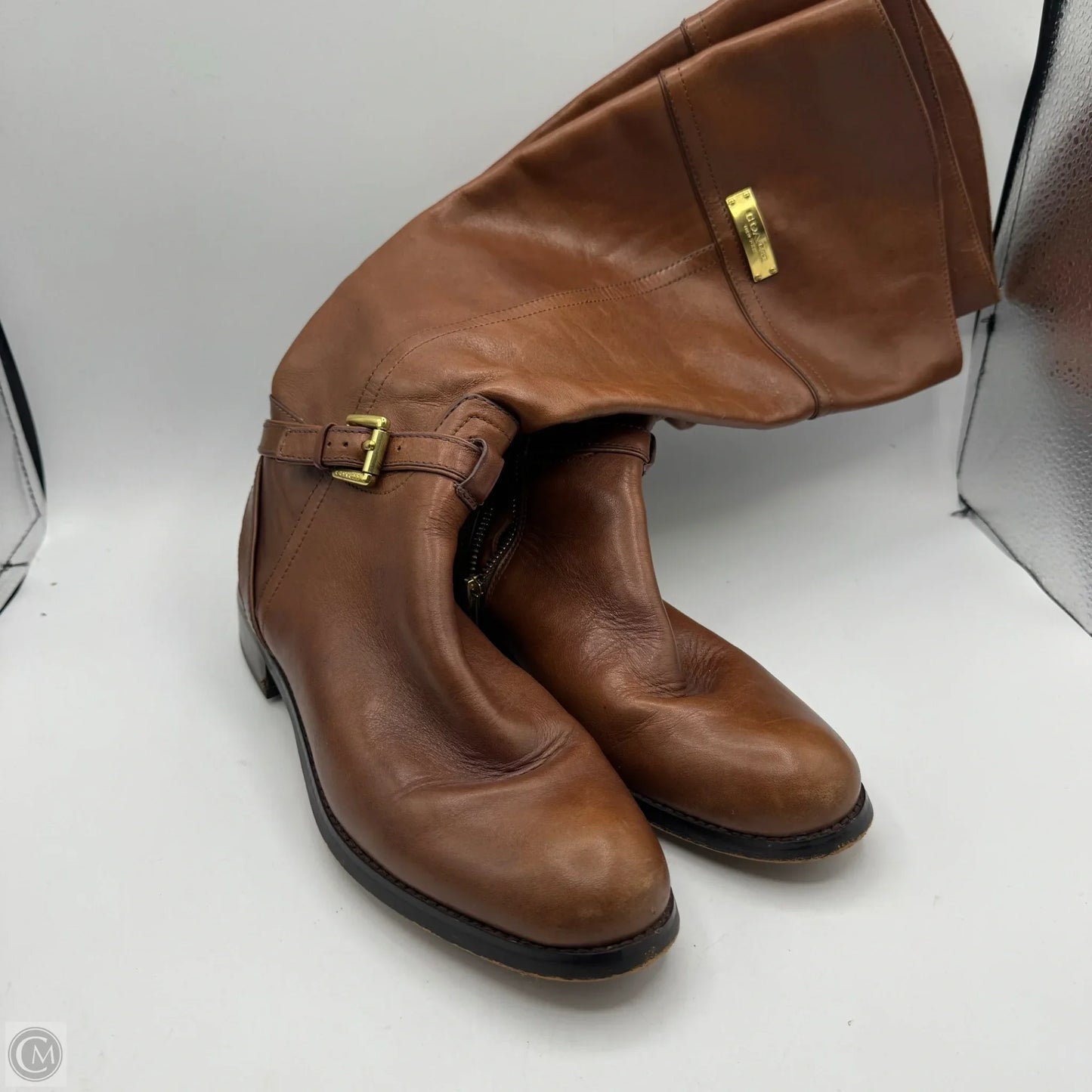 Boots Designer By Coach In Brown, Size: 7