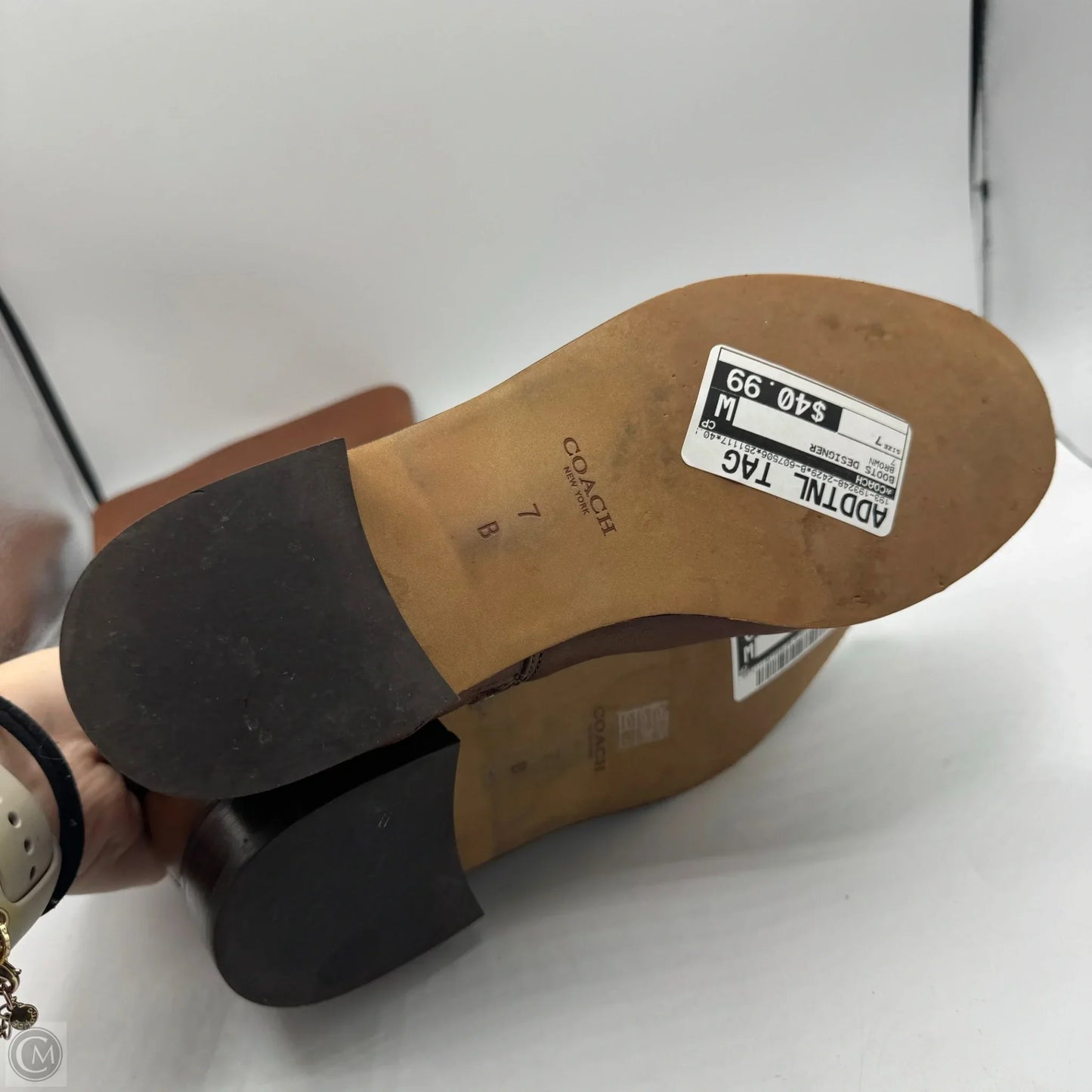 Boots Designer By Coach In Brown, Size: 7