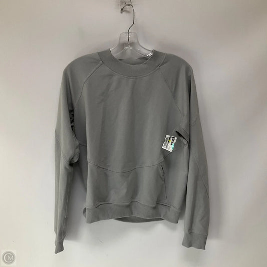 Athletic Sweatshirt Crewneck By Lululemon In Grey, Size: 8