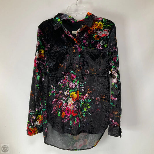 Top Long Sleeve By Pilcro In Floral Print, Size: M
