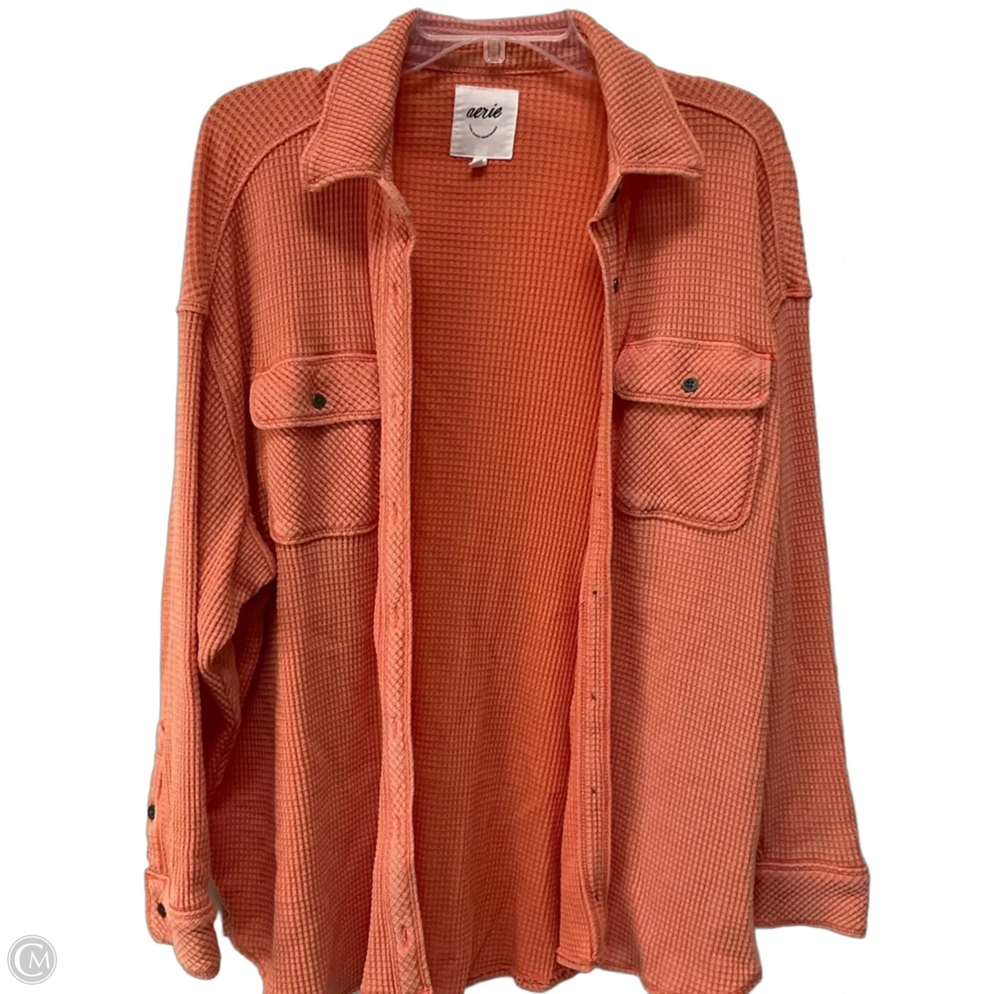 Top Long Sleeve By Aerie In Pink, Size: L