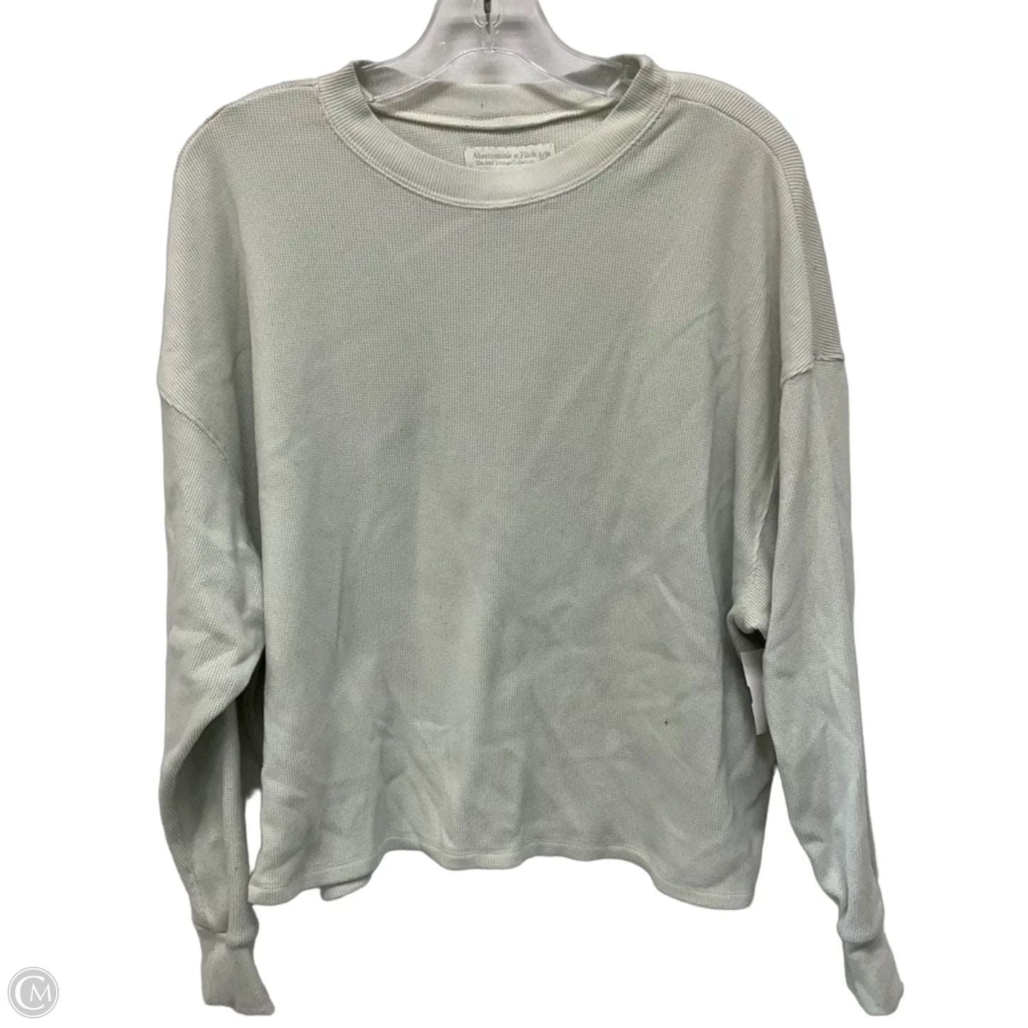 Top Long Sleeve By Abercrombie And Fitch In Beige, Size: S