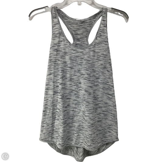 Athletic Tank Top By Lululemon In Grey & White, Size: 6