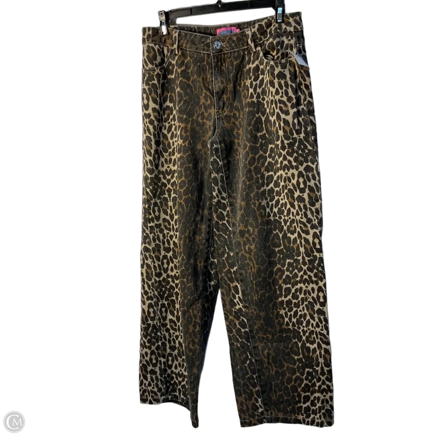 Jeans Wide Leg By Edikted In Animal Print, Size: M