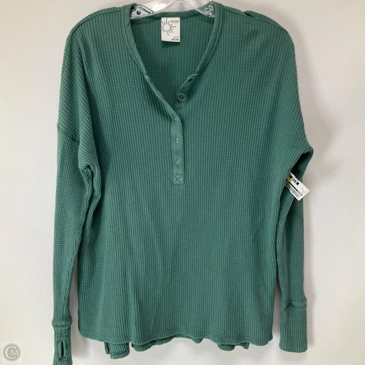 Top Long Sleeve By Aerie In Teal, Size: Xs