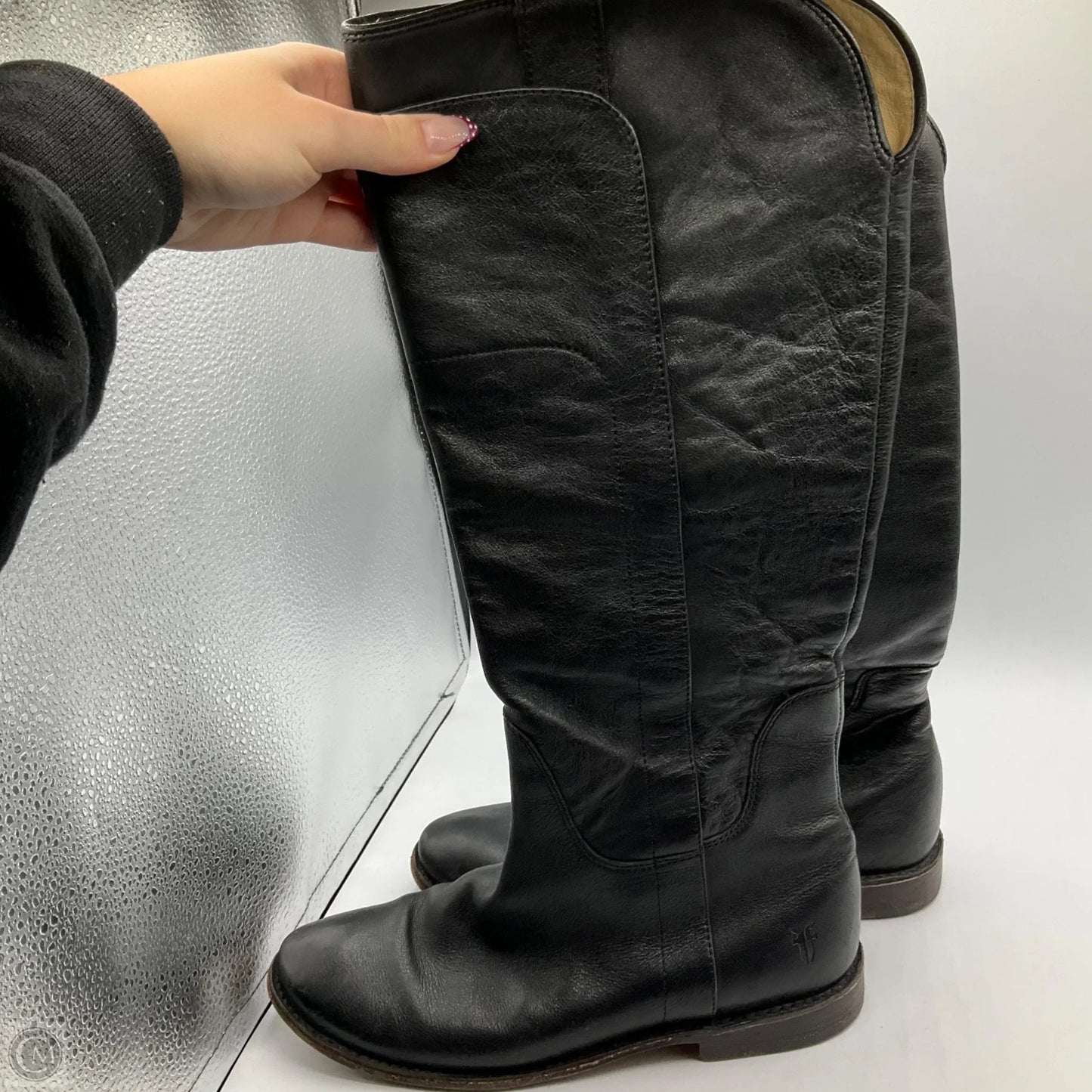 Boots Designer By Frye In Black, Size: 7