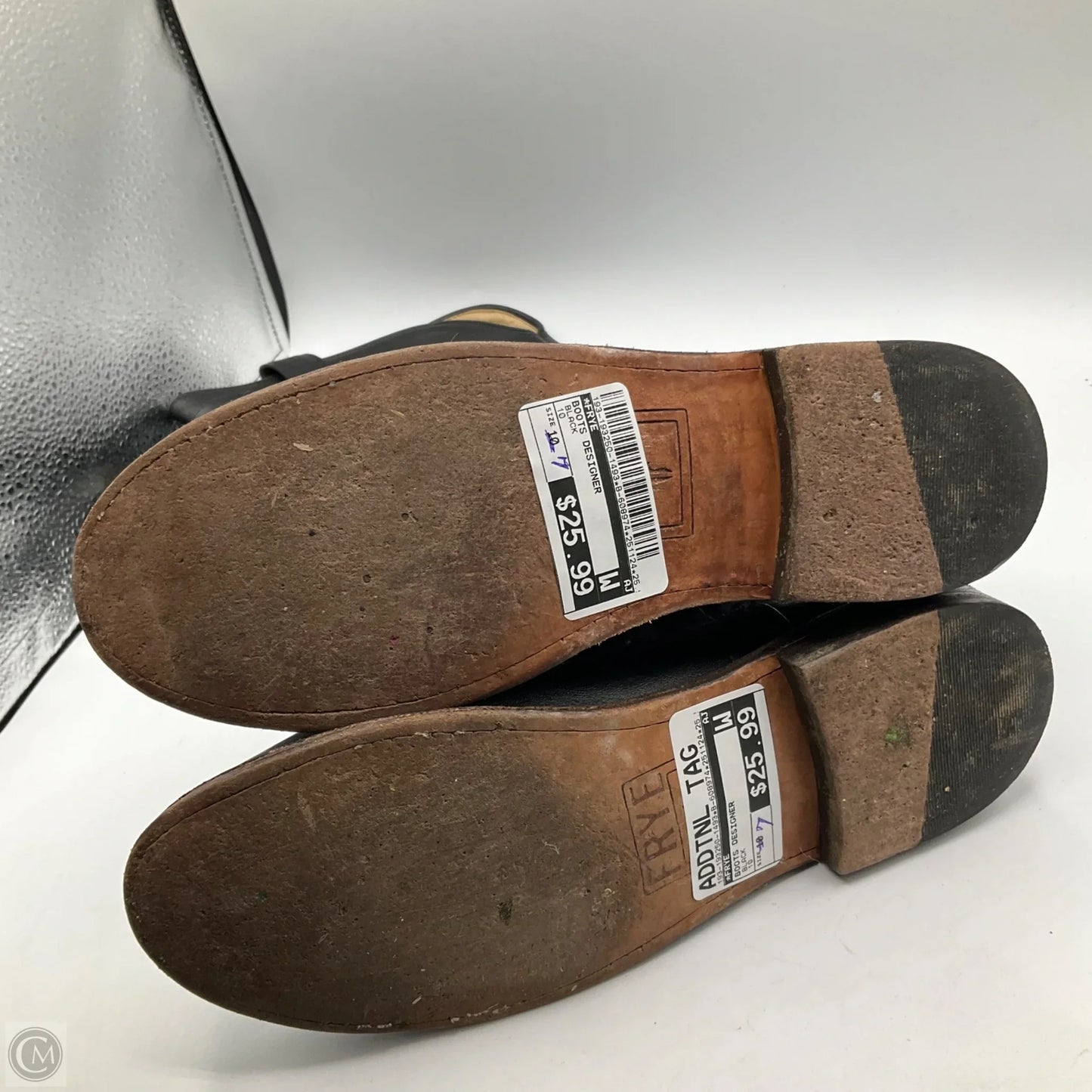 Boots Designer By Frye In Black, Size: 7