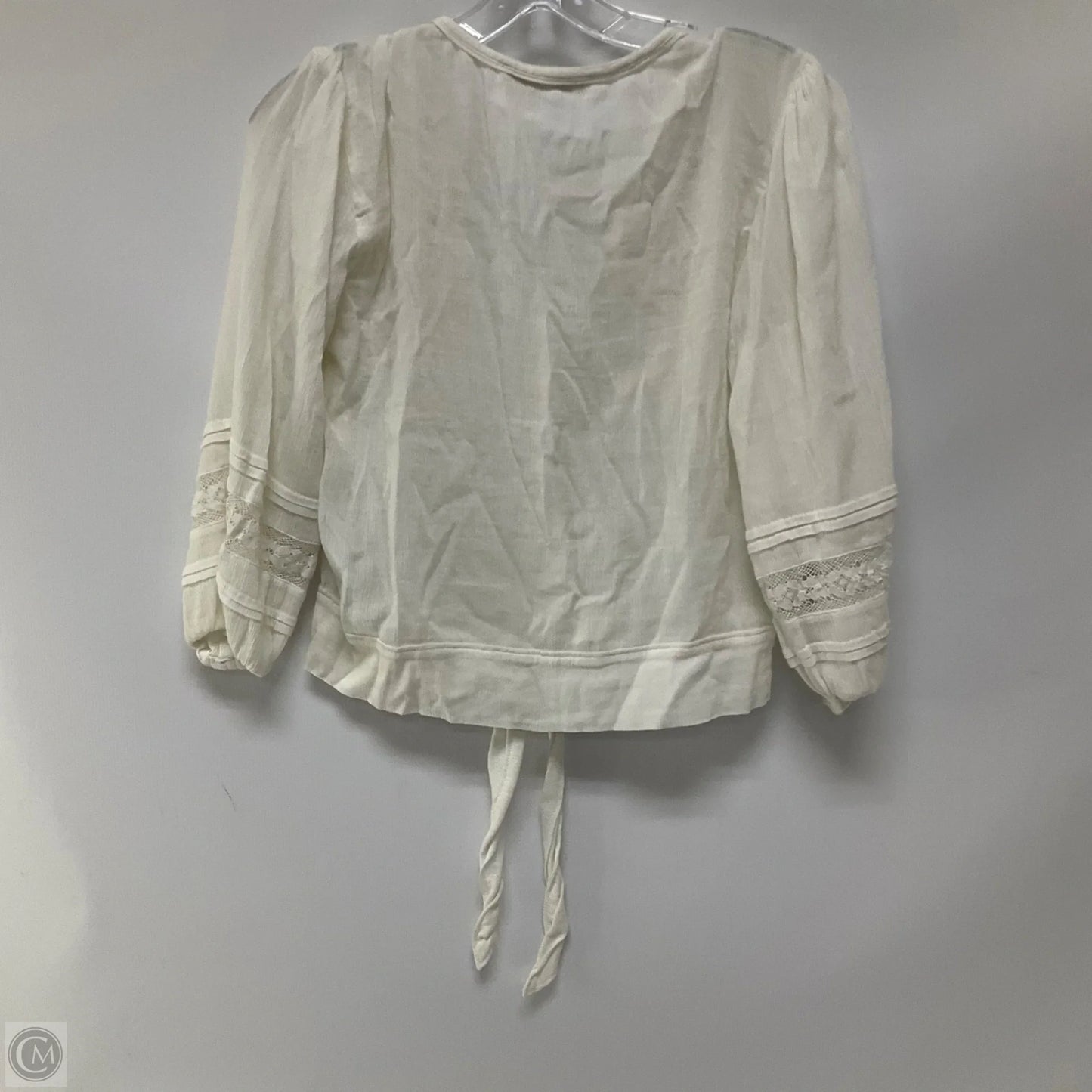 Top Long Sleeve By Abercrombie And Fitch In White, Size: S