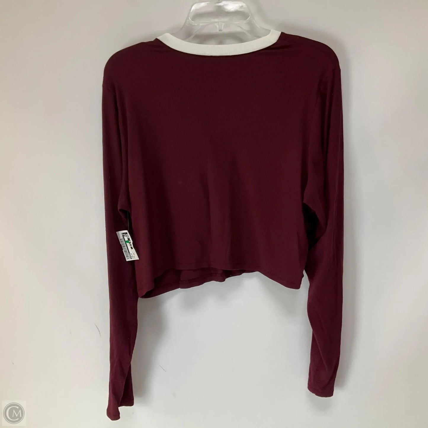 Top Long Sleeve By Skims In Maroon, Size: 4x