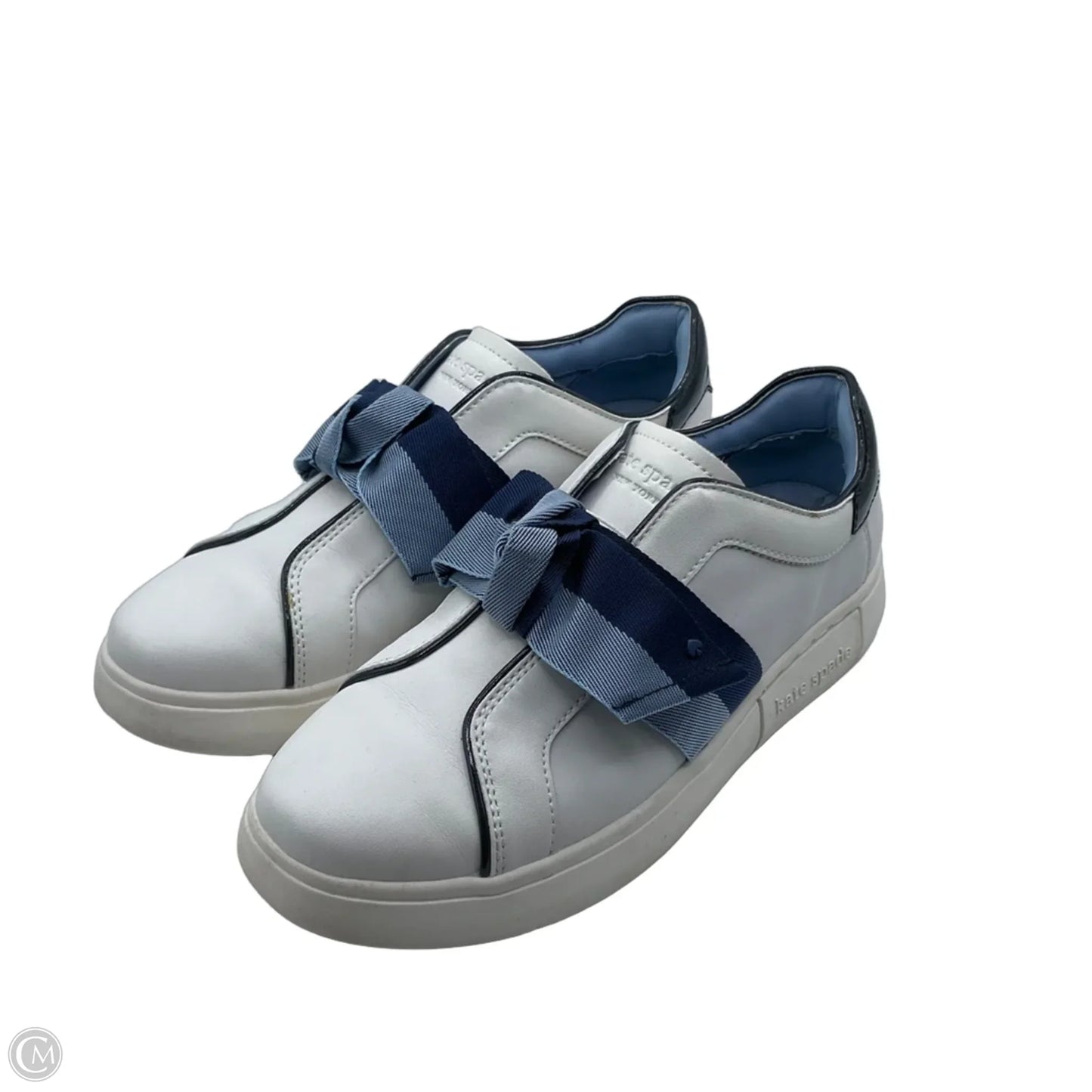 Shoes Designer By Kate Spade In Blue & White, Size: 7.5