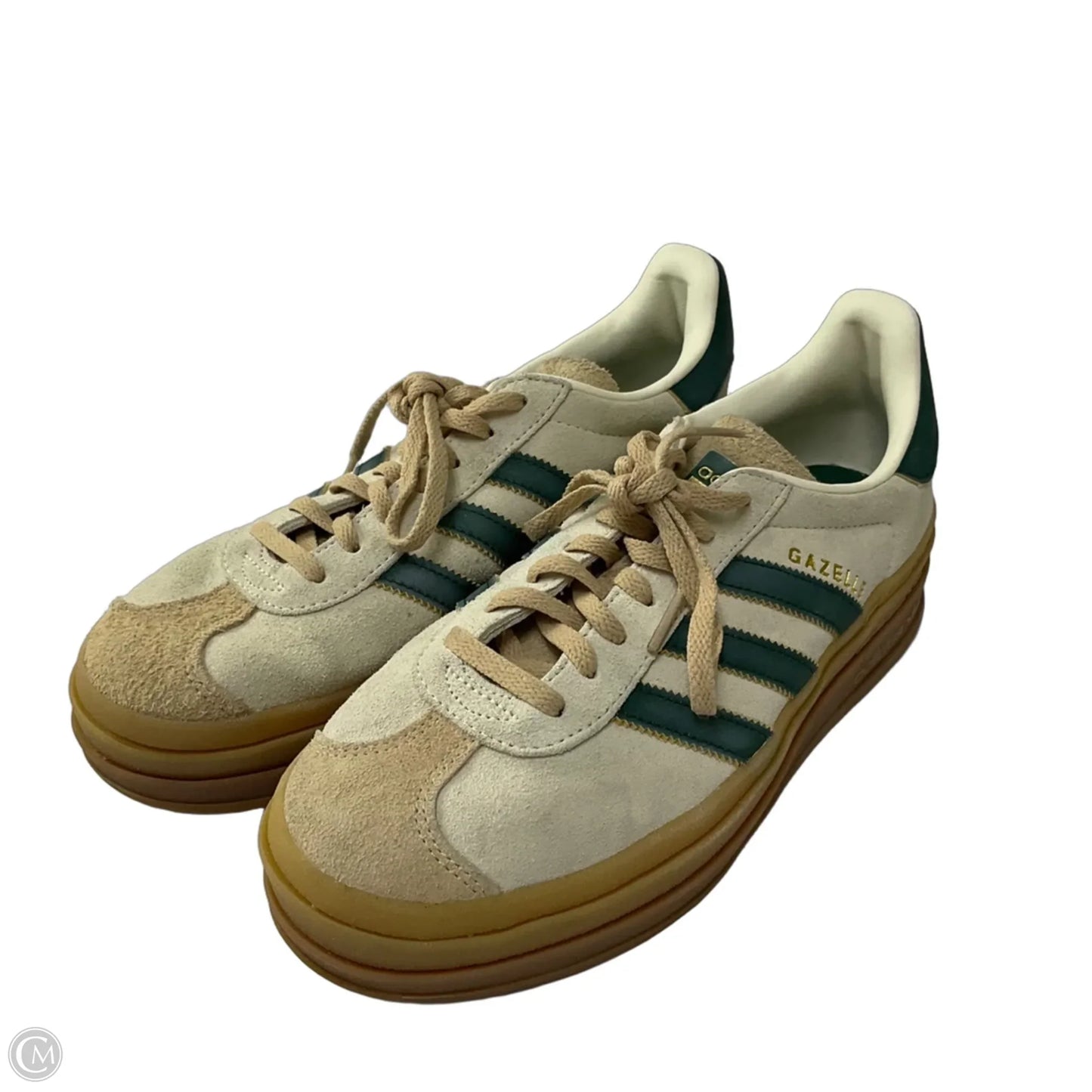Shoes Sneakers By Adidas In Green & Tan, Size: 8.5