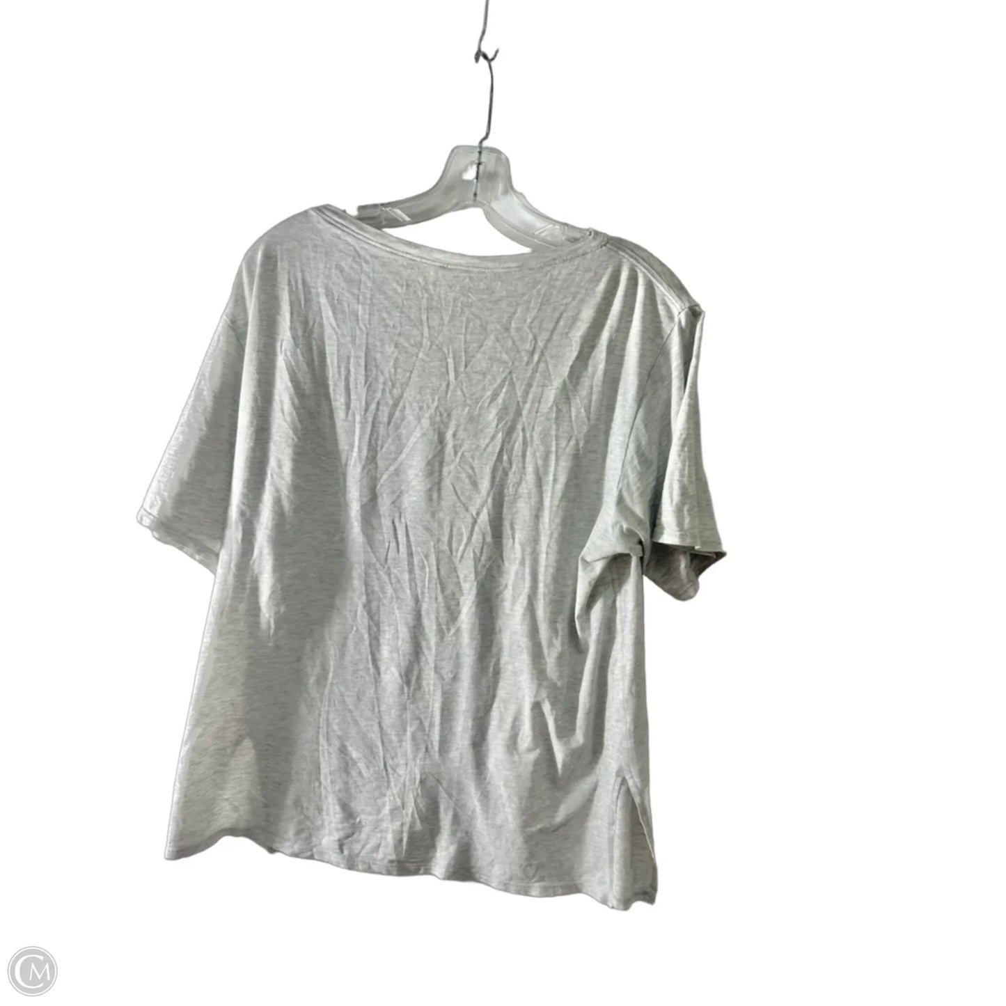 Athletic Top Short Sleeve By Lululemon In Grey, Size: 8